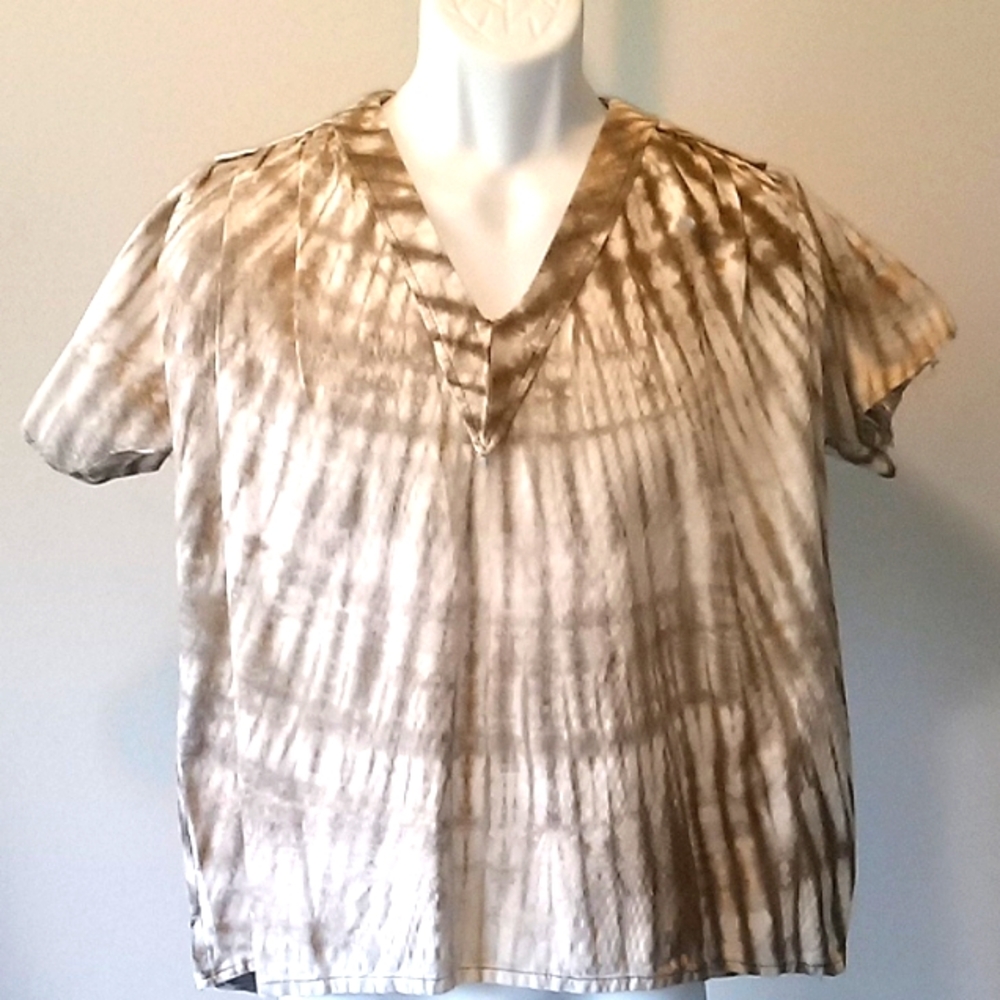 Handmade 1pc Tye dyed V neck  female